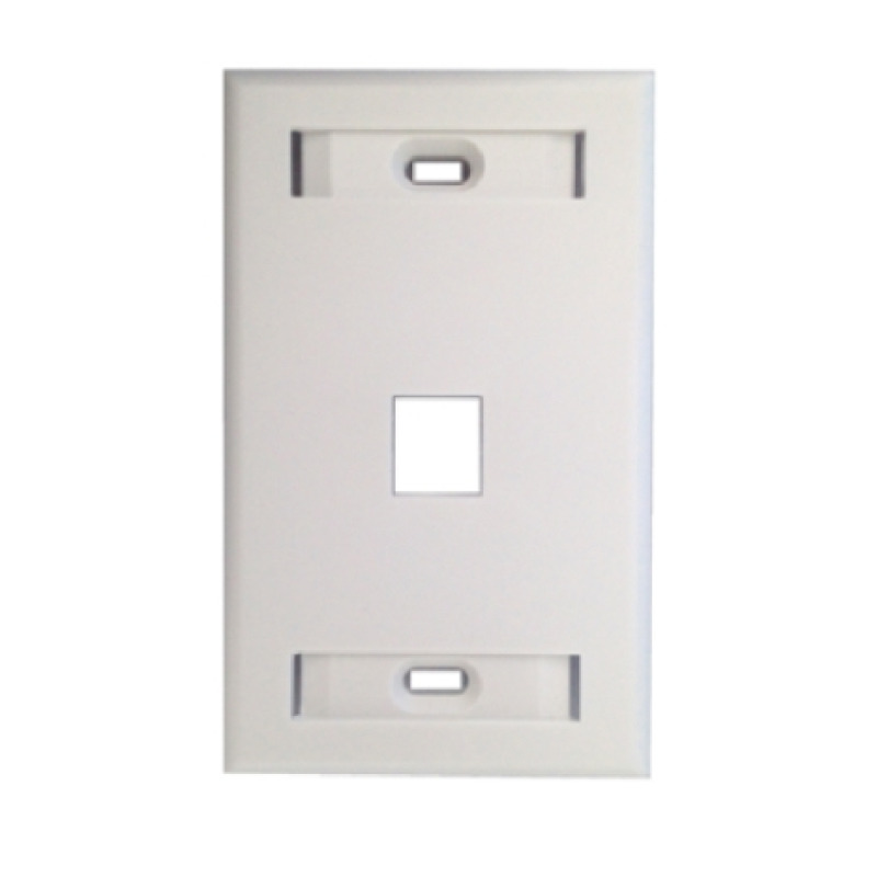 SBETECH SBE-2517-1P-WT - Placa de pared de 1 puerto color blanco