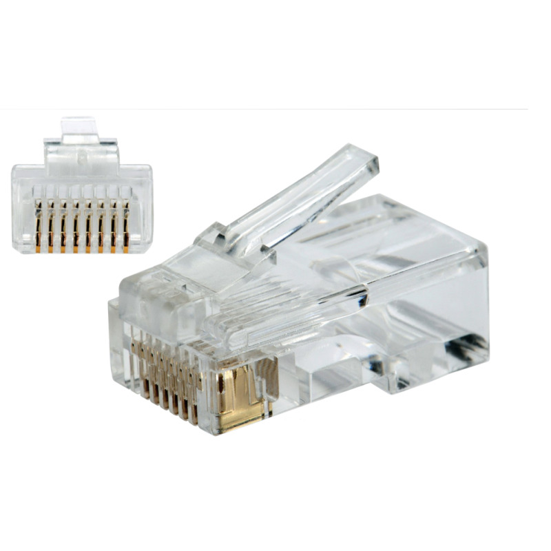 SBETECH 24018P8C - Plug RJ45 8 posiciones 50 micras de Oro CAT5e, PAQ 50 pza