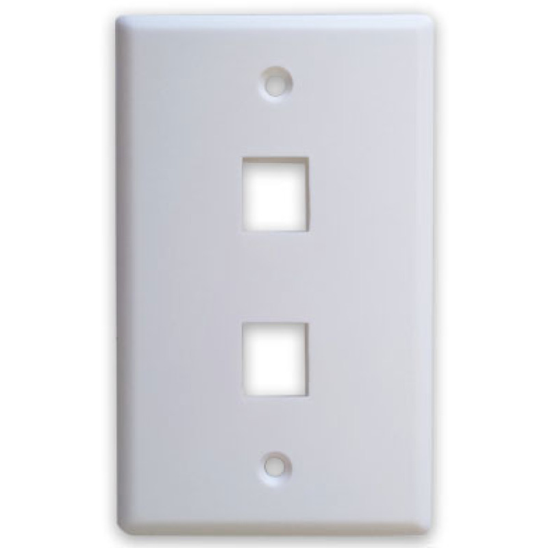 TAPA PARA PARED BROBOTIX 2 PUERTOS BLANCO