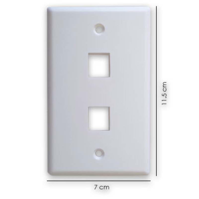 TAPA PARA PARED BROBOTIX 2 PUERTOS BLANCO image 6