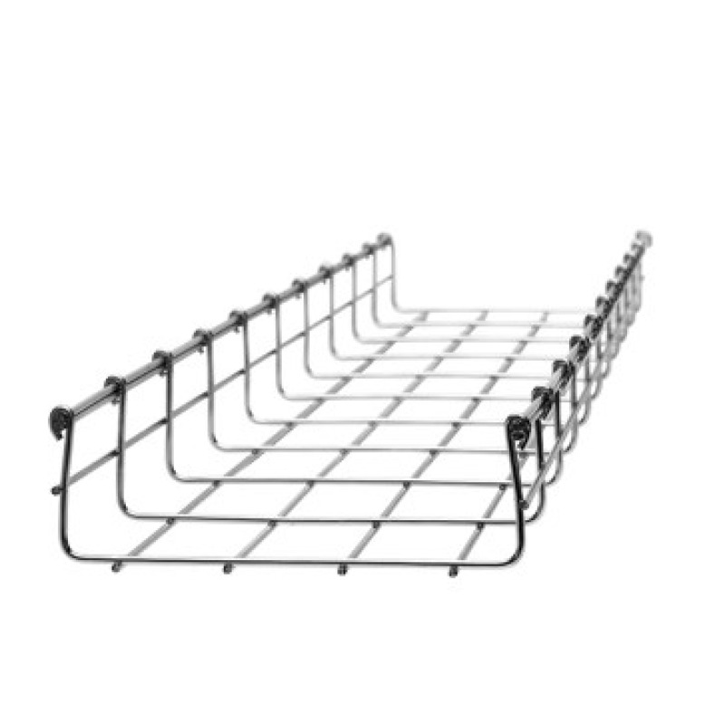 Charola Tipo Malla 66/200 mm Acabado Electro Zinc Hasta 210 Cables Cat6 Tramo de 3 Metros