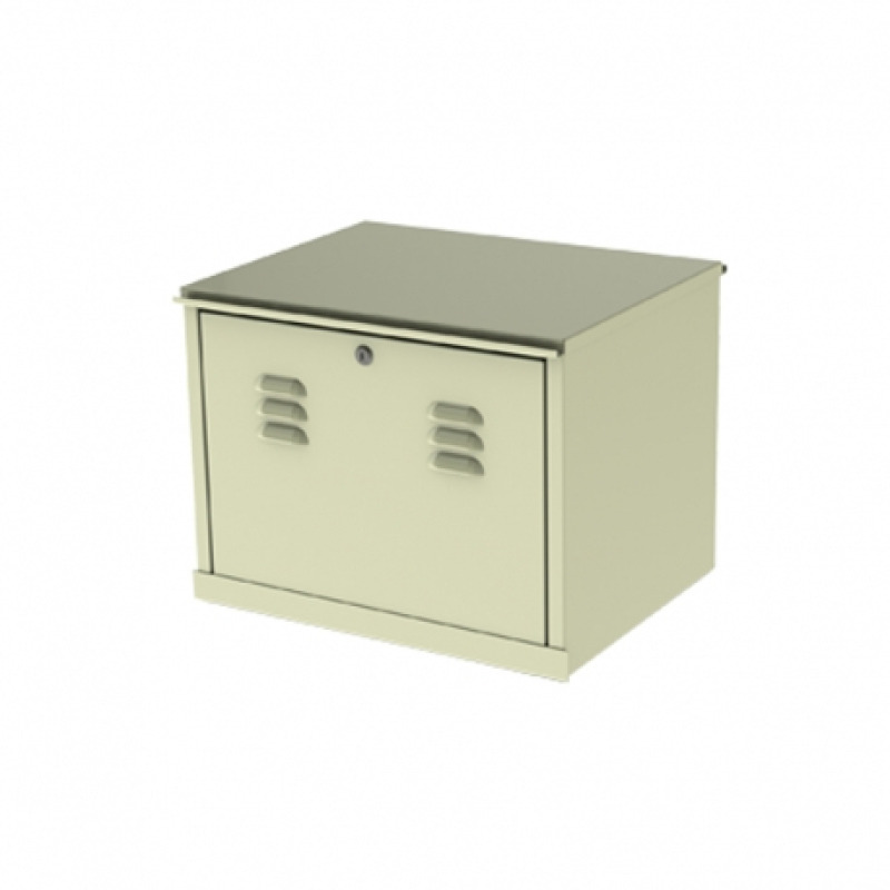 Gabinete para resguardo de baterías hasta dos baterías PL110D12 Lámina Galvanizada