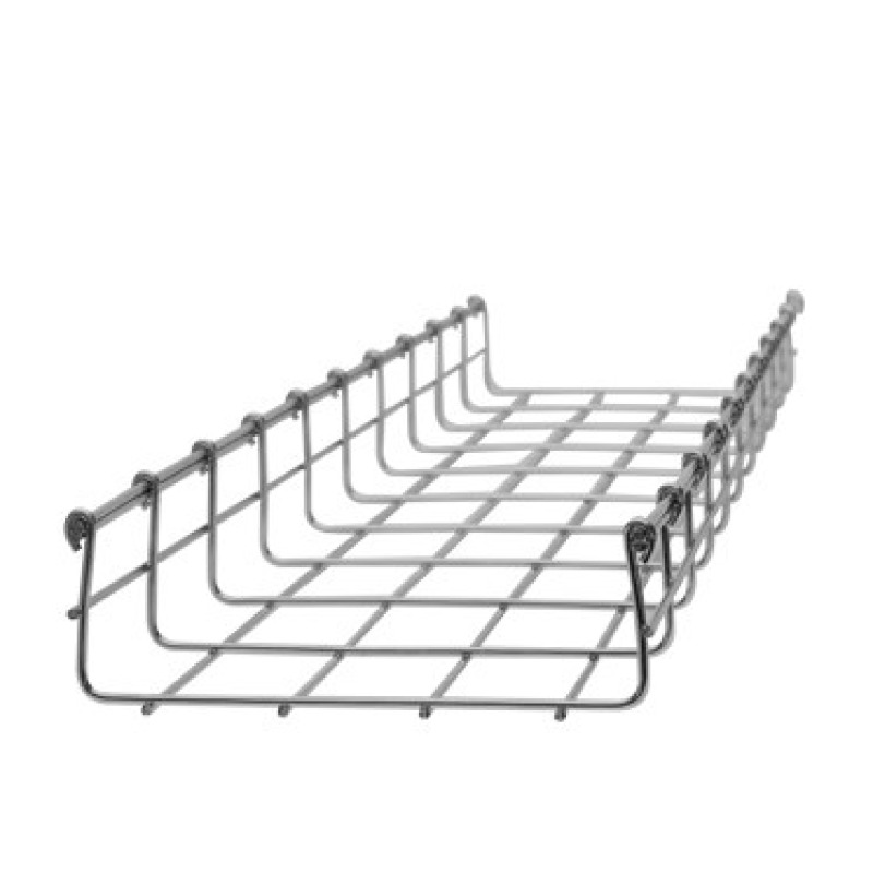 Charola Tipo Malla 66/300 mm Acabado Electro Zinc Hasta 315 Cables Cat6 Tramo de 3 Metros
