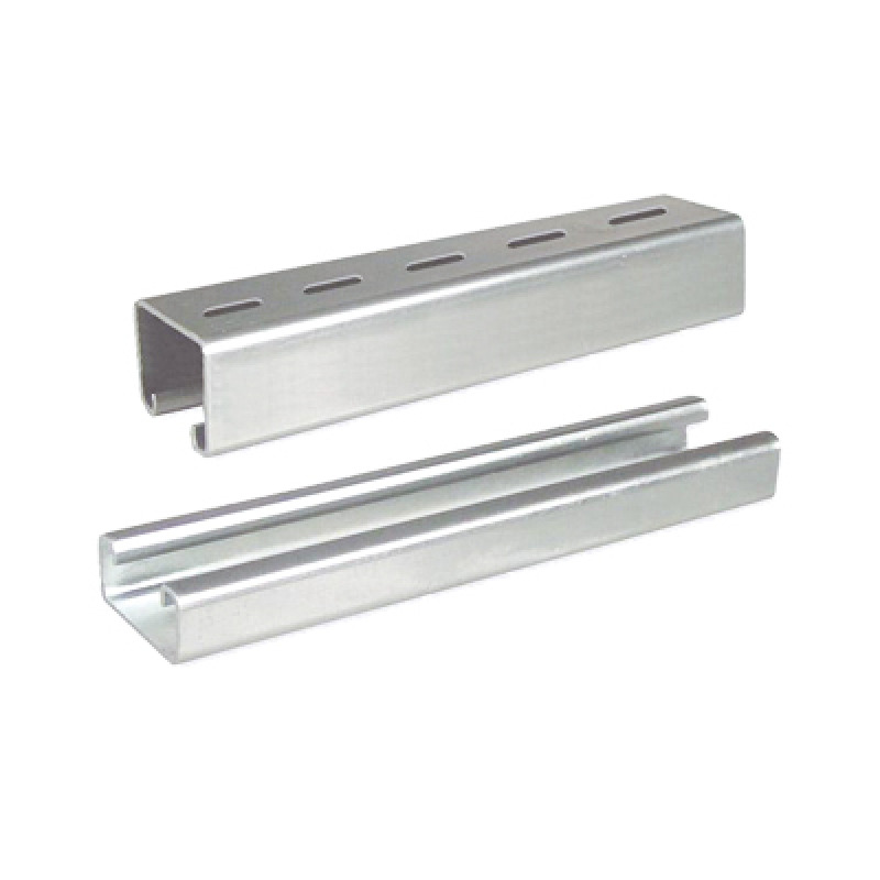 Unicanal perforado 4x2 3000 mm con acabado Electro Zinc