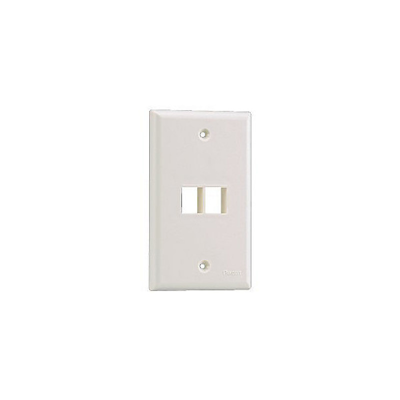 Placa de Pared Vertical Salida Para 2 Puertos Keystone Color Blanco