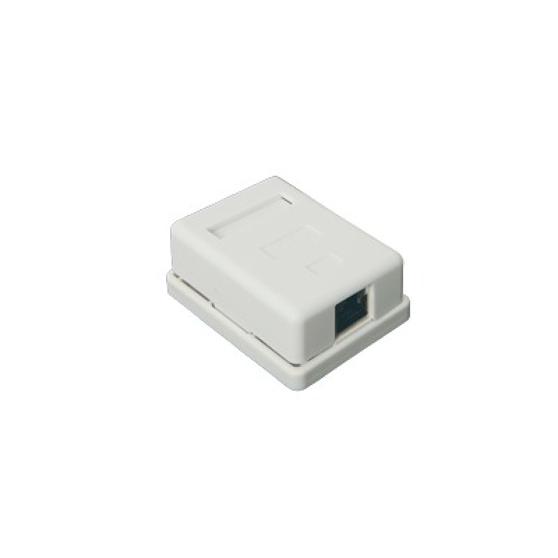 Caja de pared con 1 puerto Keystone incluye jack STP Cat5e