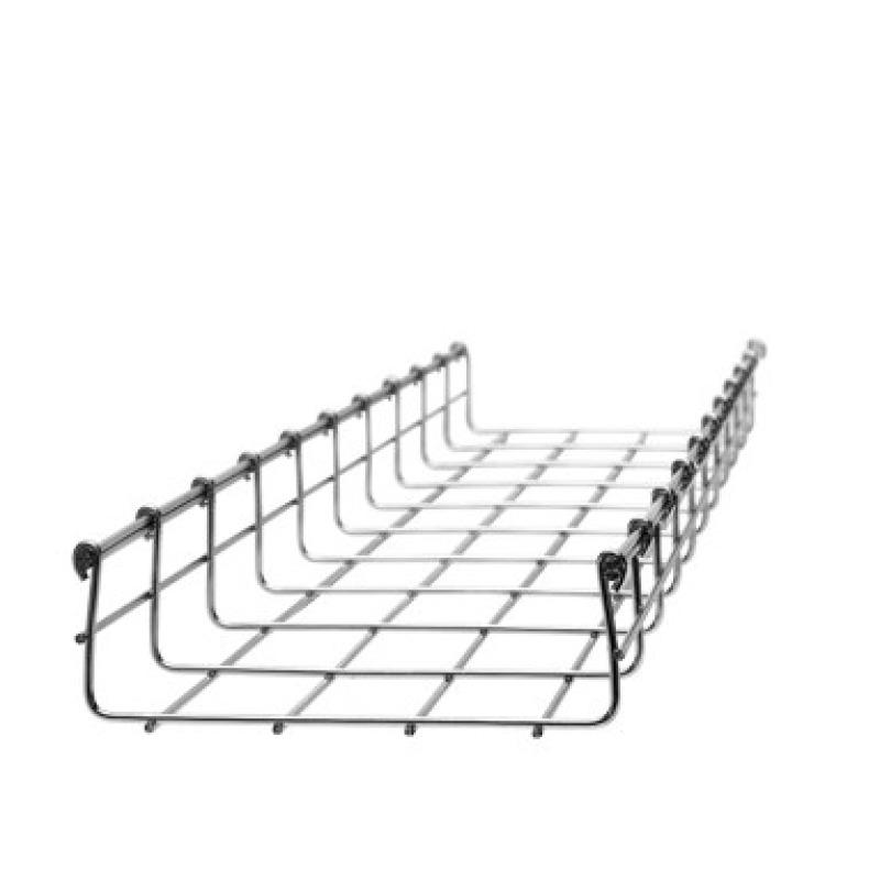 Charola Tipo Malla 66/400 mm Acabado Electro Zinc Hasta 420 Cables Cat6 Tramo de 3 Metros