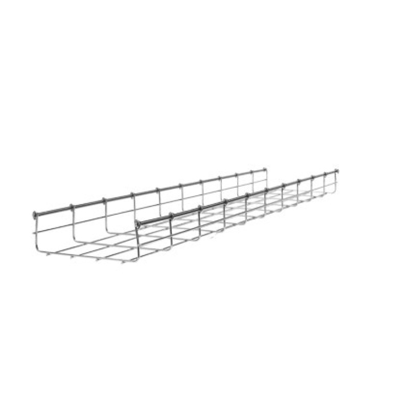 Charola Tipo Malla 66/250 mm Acabado Electro Zinc Hasta 263 Cables Cat6 Tramo de 3 Metros