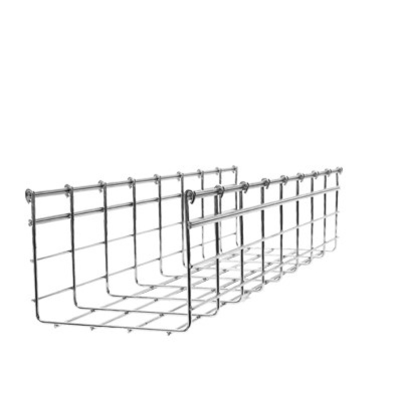 Charola Tipo Malla 116/300 mm Acabado Electro Zinc Hasta 554 Cables Cat6 Tramo de 3 Metros