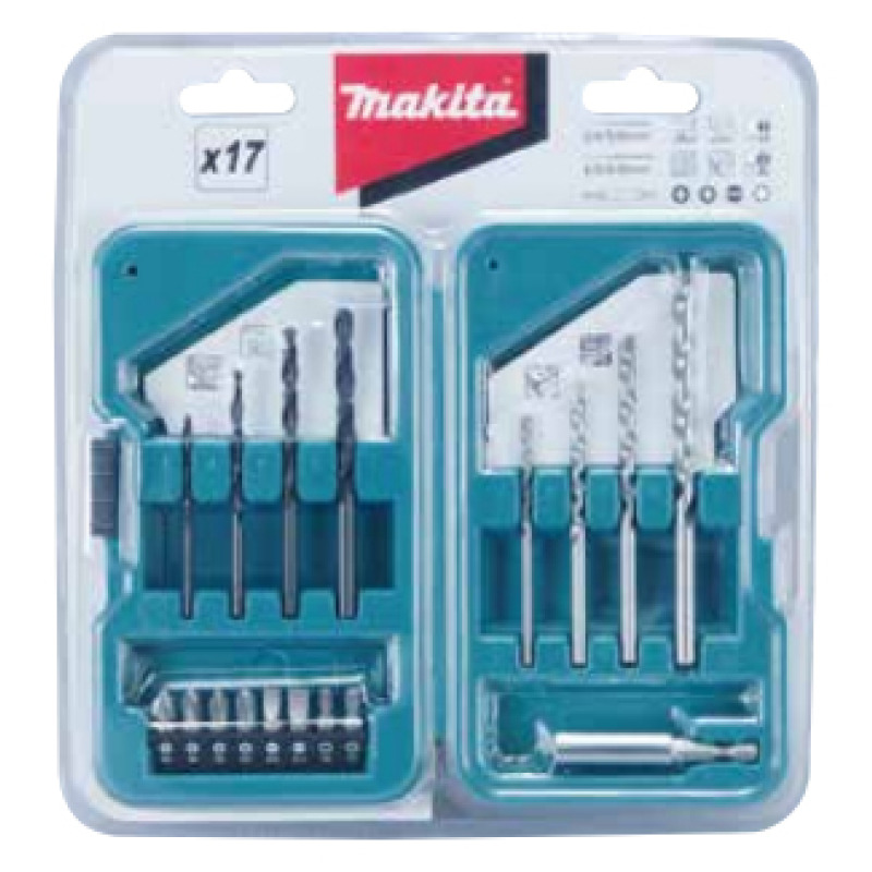 Juego de accesorios multipropósito 17 piezas para metal concreto madera y puntas para atornillar