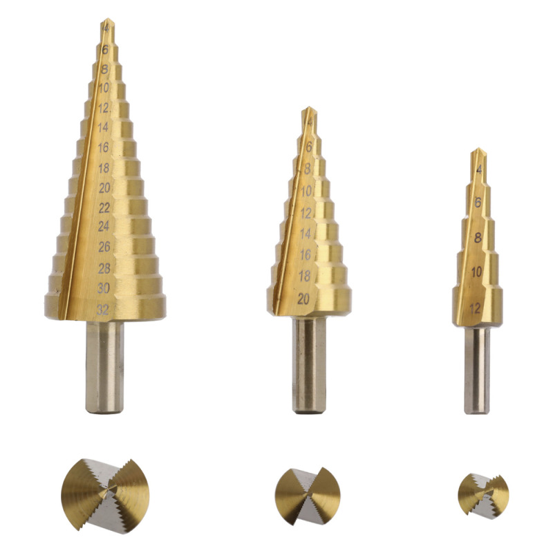 Juego de 3 Brocas Escalonadas HSS 412 420 432 mm Para Plástico o Metal image 6