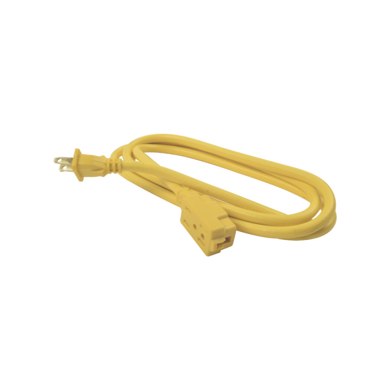 Extensión Eléctrica de Uso Rudo 2 metros / 127 V CA 10 A Máximo /  Color Amarillo