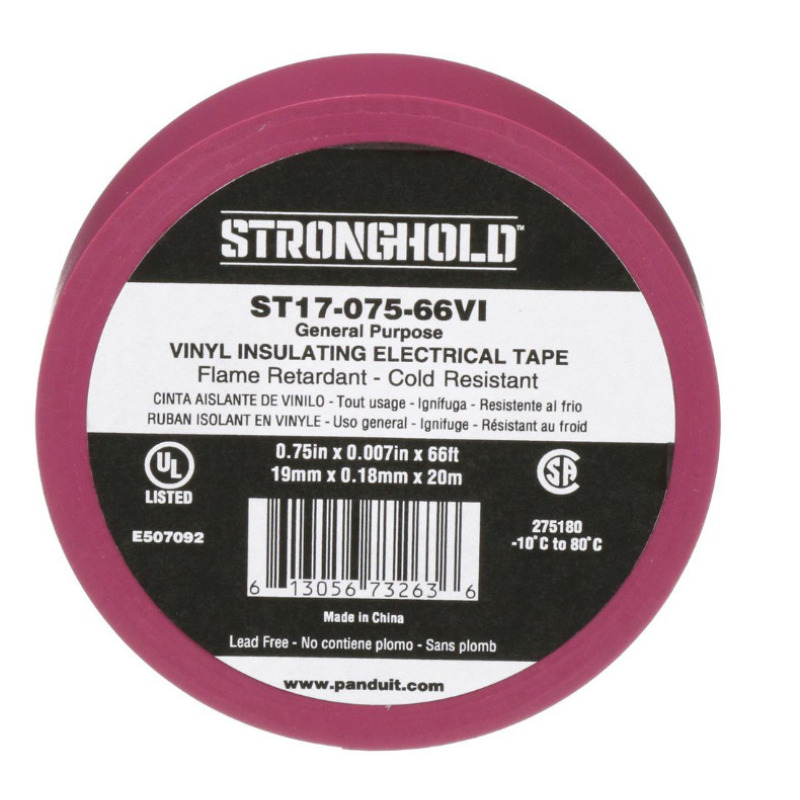 Cinta Eléctrica STRONGHOLD para Aislar de PVC Uso General Reparación y Mantenimiento Grosor de 018mm 7 mil Ancho de 19mm y 2012m de Largo Color Violeta image 6