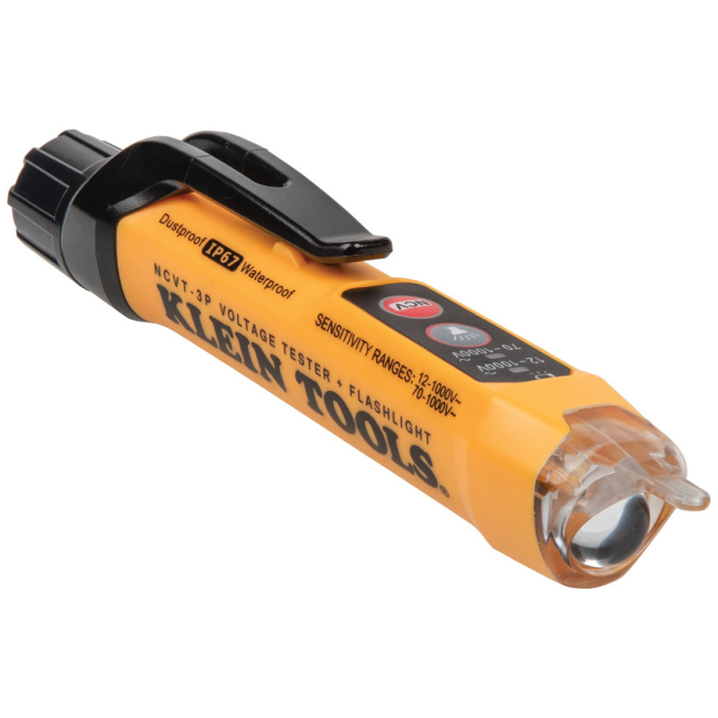 Detector de Voltaje sin contacto de doble rango de 12  1000 V CA con linterna