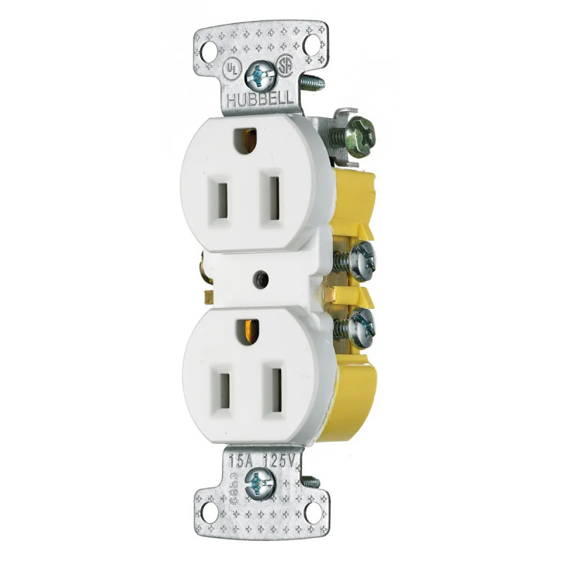 Contacto Duplex 15A 125V/ 2 Polos 3 Hilos/ Nema 515R/ Color Blanco