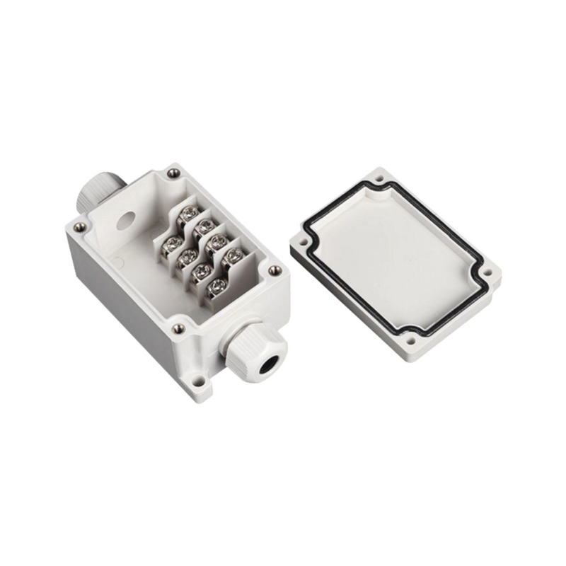 Caja de Conexión Exterior con Conexión Lateral para 4 Líneas doble tornillo Incluye Glándulas