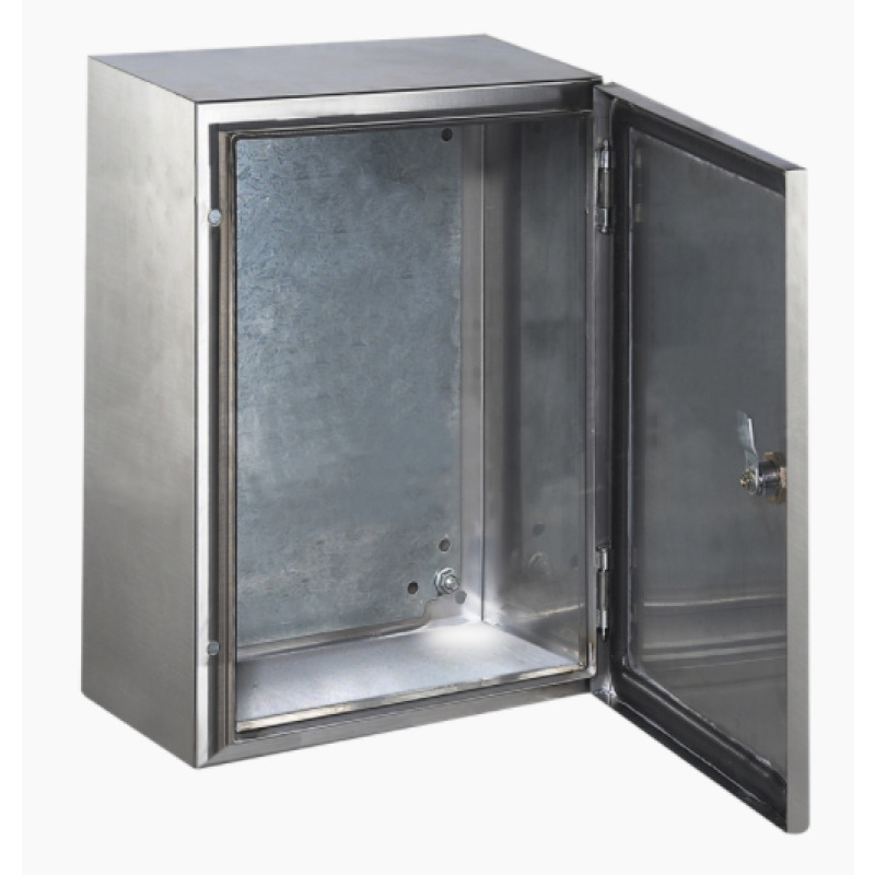 Gabinete de Acero Inoxidable IP66 Uso en Intemperie 400 x 600 x 250 mm con Placa Interna Galvanizada