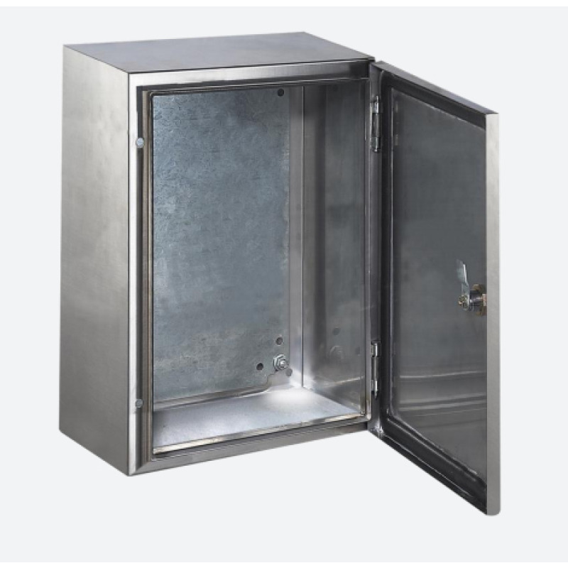 Gabinete de Acero Inoxidable IP66 Uso en Intemperie 800 x 1000 x 300 mm con Placa Interna Galvanizada