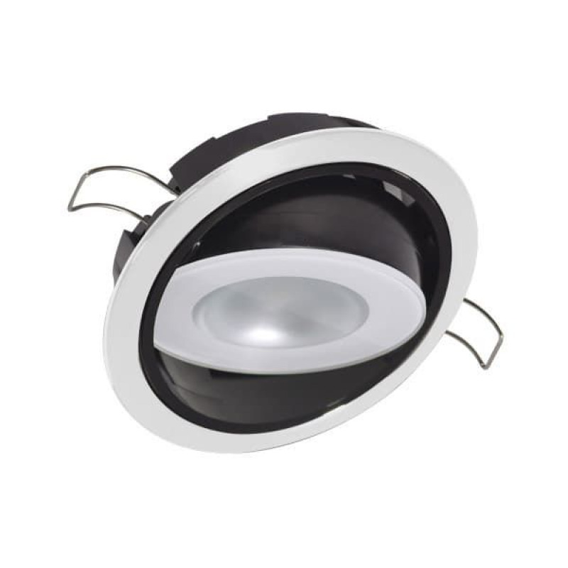 Posicionable luz led marina Mirage emite luz color blanco cálido de 480 lúmenes para uso interior y exterior con grado de protección IP67