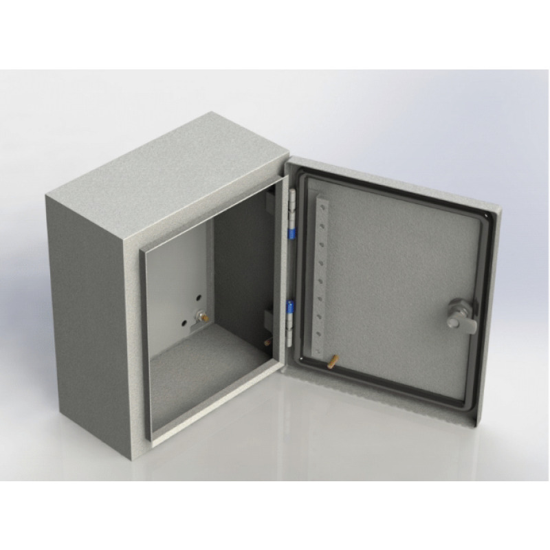 Gabinete de Acero Nema 4 IP 66 de 60 x 60 x 25 cm con Platina y certificado UL