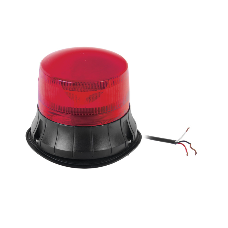 Burbuja LED giratoria color rojo 9 LEDs montaje permanente