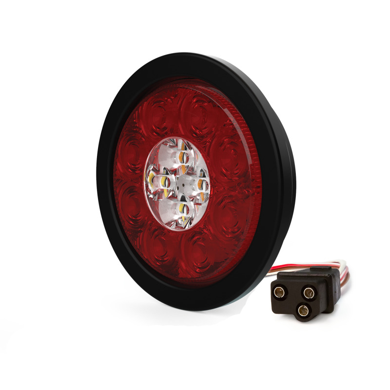 Plafón Circular de 54 Para Camiones de Transporte 16 LED Ultra Brillantes Color Rojo/Claro/Ambar