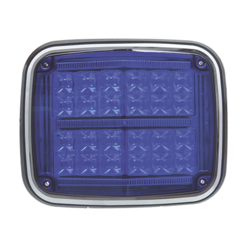 Luz de advertencia de 8 X 6 Color Azul SAE  IP67 Ideal para Ambulancias image 3