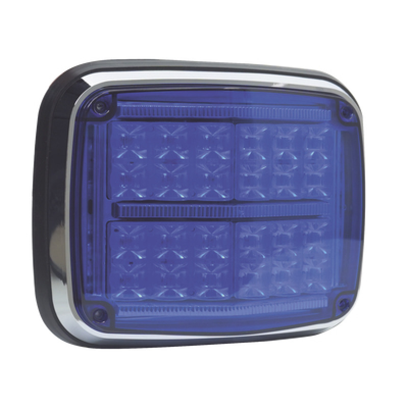 Luz de advertencia de 8 X 6 Color Azul SAE  IP67 Ideal para Ambulancias image 4