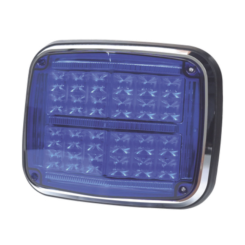 Luz de advertencia de 8 X 6 Color Azul SAE  IP67 Ideal para Ambulancias image 5