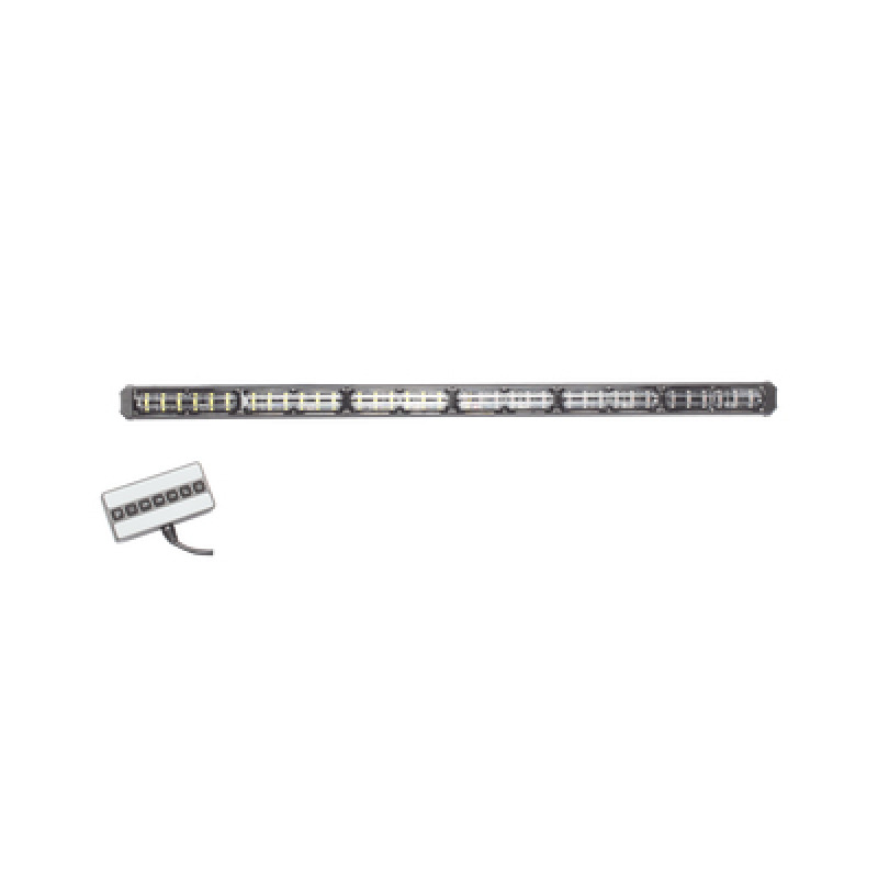 Barra de luz de advertencia de 6 Módulos de 6 LED 30 Pulgadas Clara
