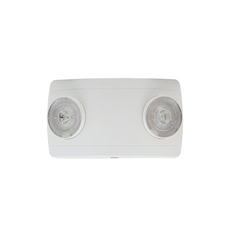 Luz de Emergencia Dual LED ultra compacta/150 lúmenes/Luz fría/Batería de Respaldo Incluida/Botón de test