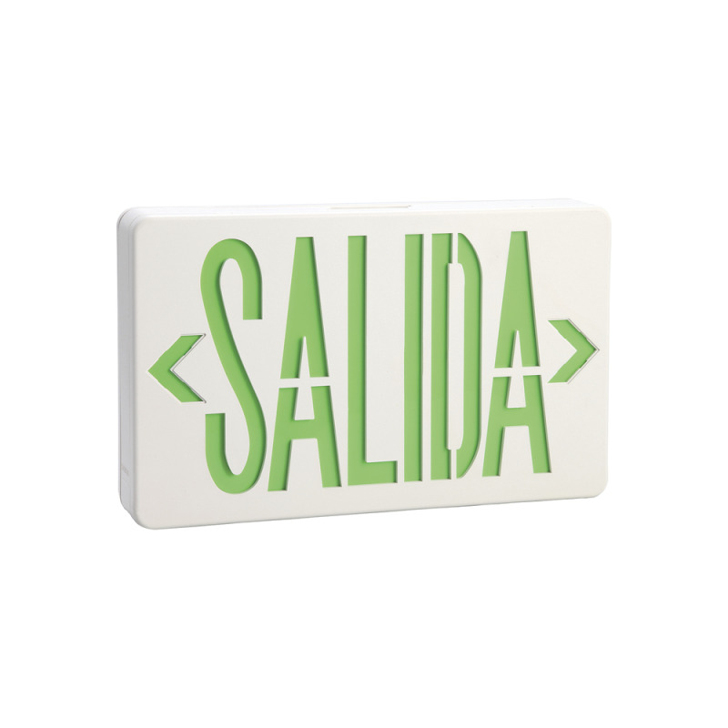 Letrero LED DUAL de SALIDA Universal con alto brillo/uso en pared lateral o techo/Batería de Respaldo Incluida