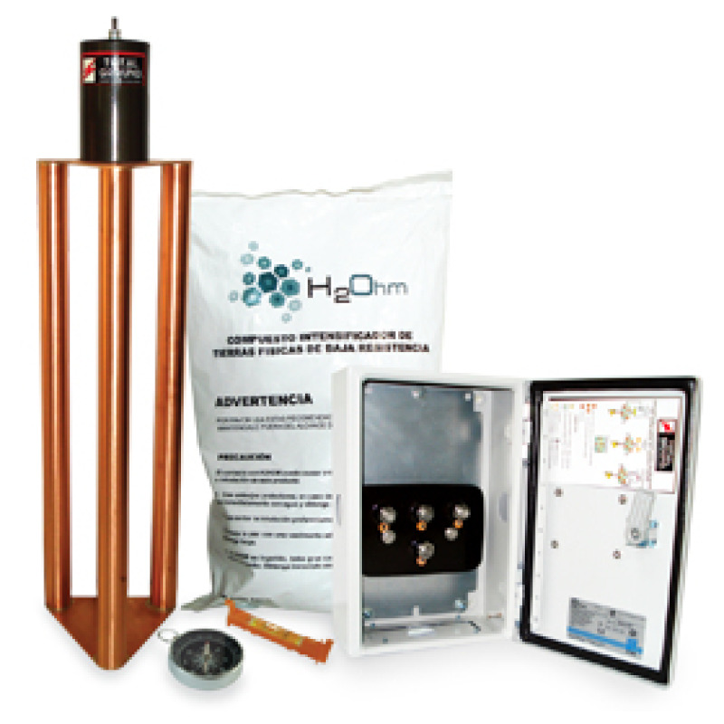 Electrodo de puesta a tierra de 400 A con  Filtro y Compuesto H2Ohm