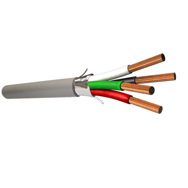 Cable 4 x 18 AWG / Blindado / 305 Metros / Riser / UL / Color Gris / Hecho en México