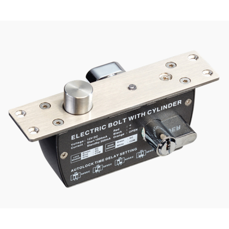 Cerradura de Perno 2000 kg de sujeción/ Cerrada en caso de falla Fail Safe/ Con temporizador y Sensor de puerta