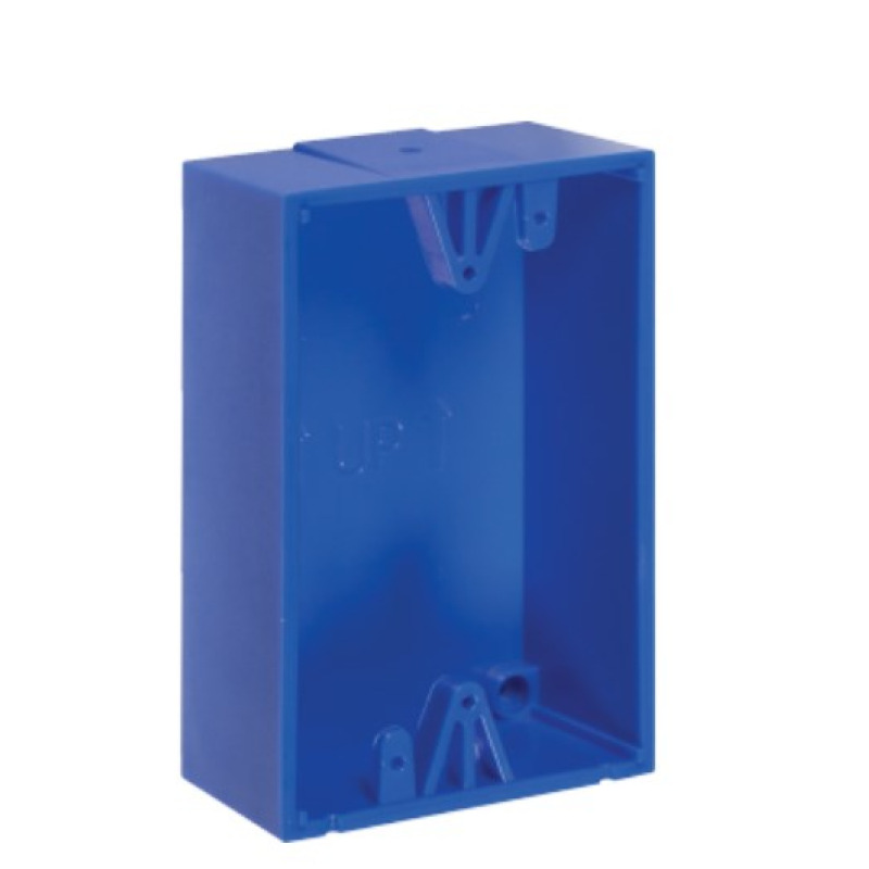 Caja trasera de montaje color azul para estaciones de parada STOPPER