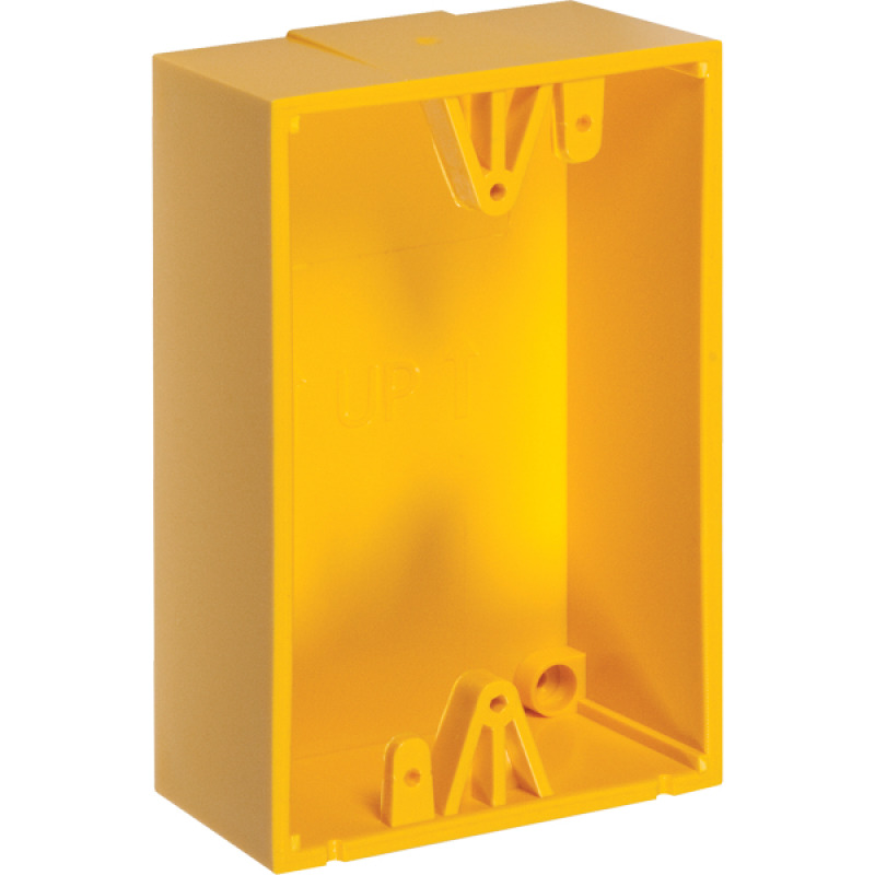 Caja trasera de montaje color amarillo para estaciones de parada STOPPER