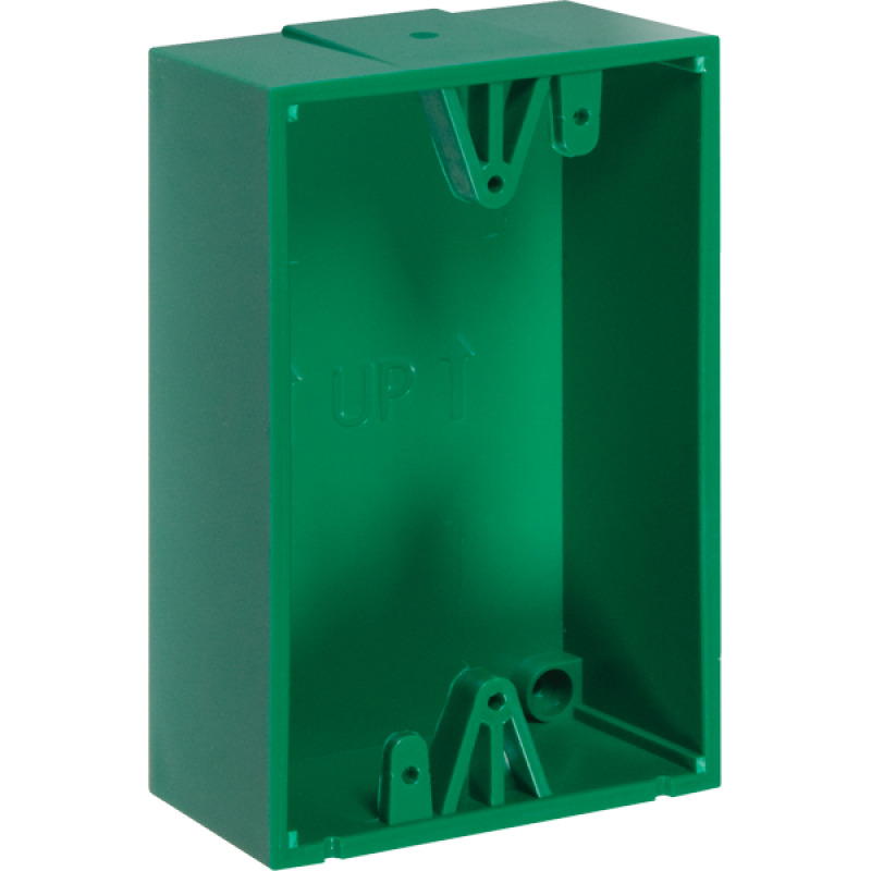 Caja trasera de montaje color verde para estaciones de parada STOPPER