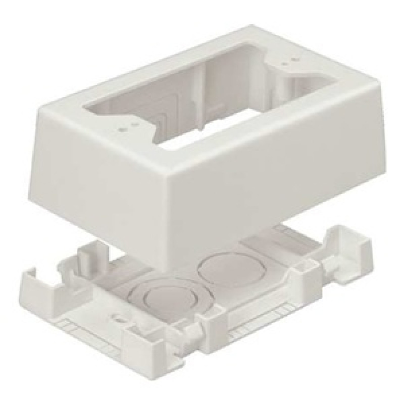 Caja de Pared Superficial uso Universal con Placas de Pared Con Cinta Adhesiva Color Blanco Mate