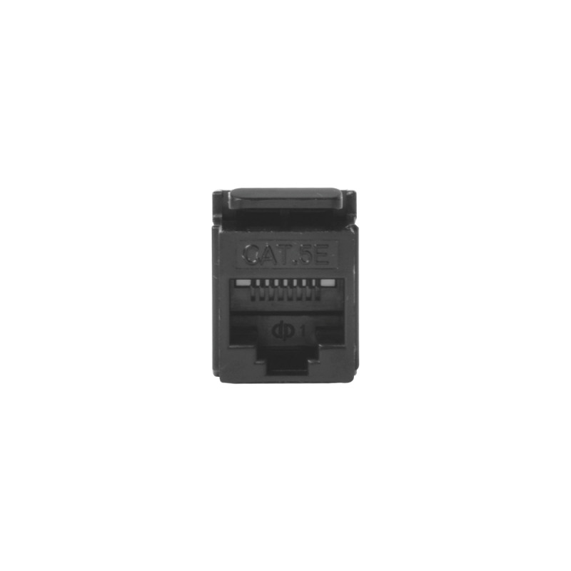 Módulo Jack Keystone Cat5e con terminación en ángulo 180  Color Negro image 5