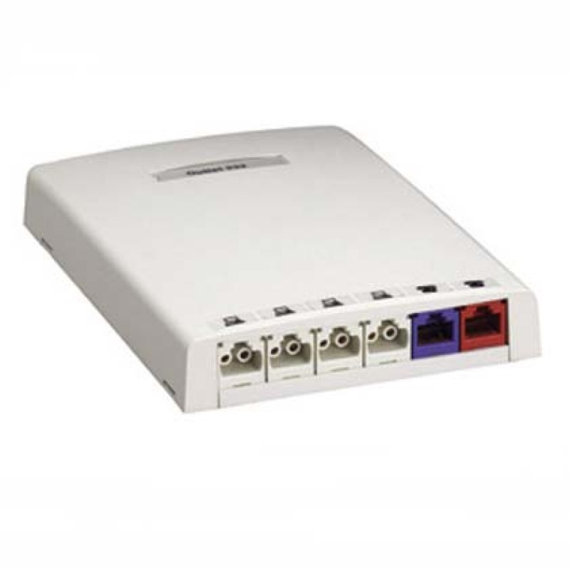 Caja de Montaje en Superficie Con Accesorio para Resguardo de Fibra Óptica Para 6 Módulos MiniCom Color Blanco Mate