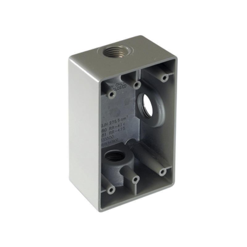 Caja Condulet FS de 1  254 mm con tres bocas a prueba de intemperie