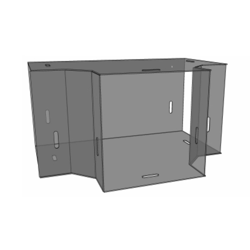 Derivación T horizontal 100 x 100 mm 394 x 394 pulg fabricado en lámina de acero al carbón