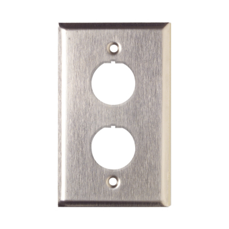 Placa de Pared Reforzada de Acero Inoxidable Para Uso Industrial de 2 Puertos