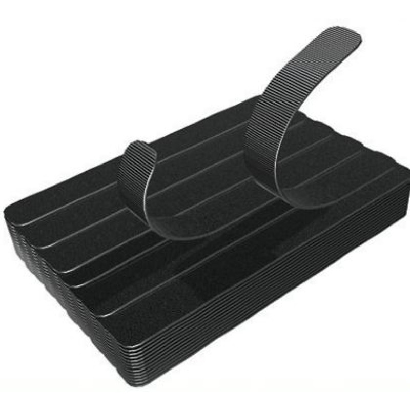 Paquete de 100pz de Cinta de Contacto TakTy de 178 mm de Largo y 191 mm de Ancho Color Negro