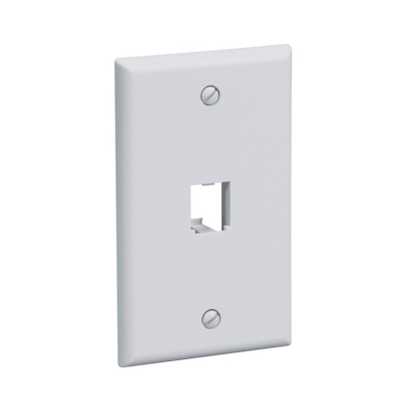 Placa de Pared Vertical Clásica Salida Para 1 Puerto MiniCom Color Negro