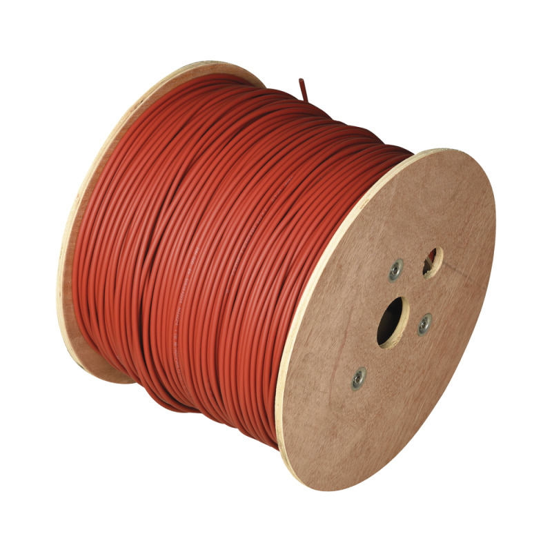 Carrete de 500 Metros / Cable Fotovoltaico Rojo / Material COBRE / 6mm 10AWG / 2000 Vcc