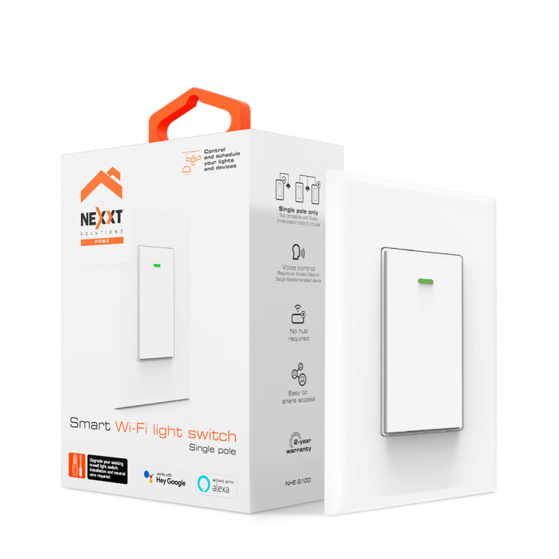 Nexxt Solutions NHE-S100 interruptor de luz Termoplástico Blanco