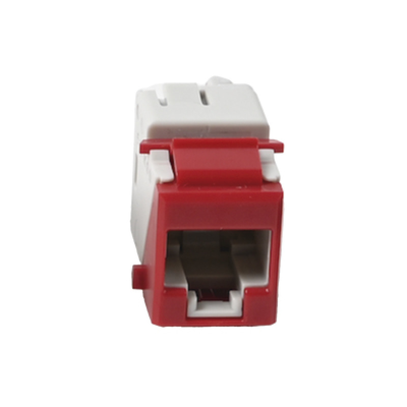 Jack UltraMAX Cat6 UTP Tipo Keystone Color Rojo Punch Down
