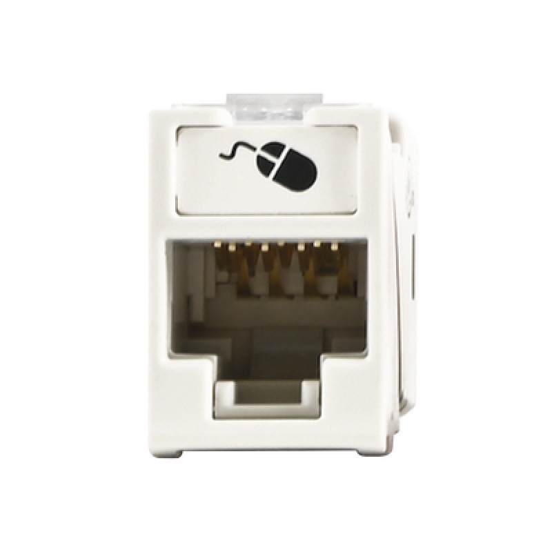 Jack UltraMAX Cat6 UTP Montaje híbrido en Placa de Pared Plano y Angulado Color Blanco Punch Down